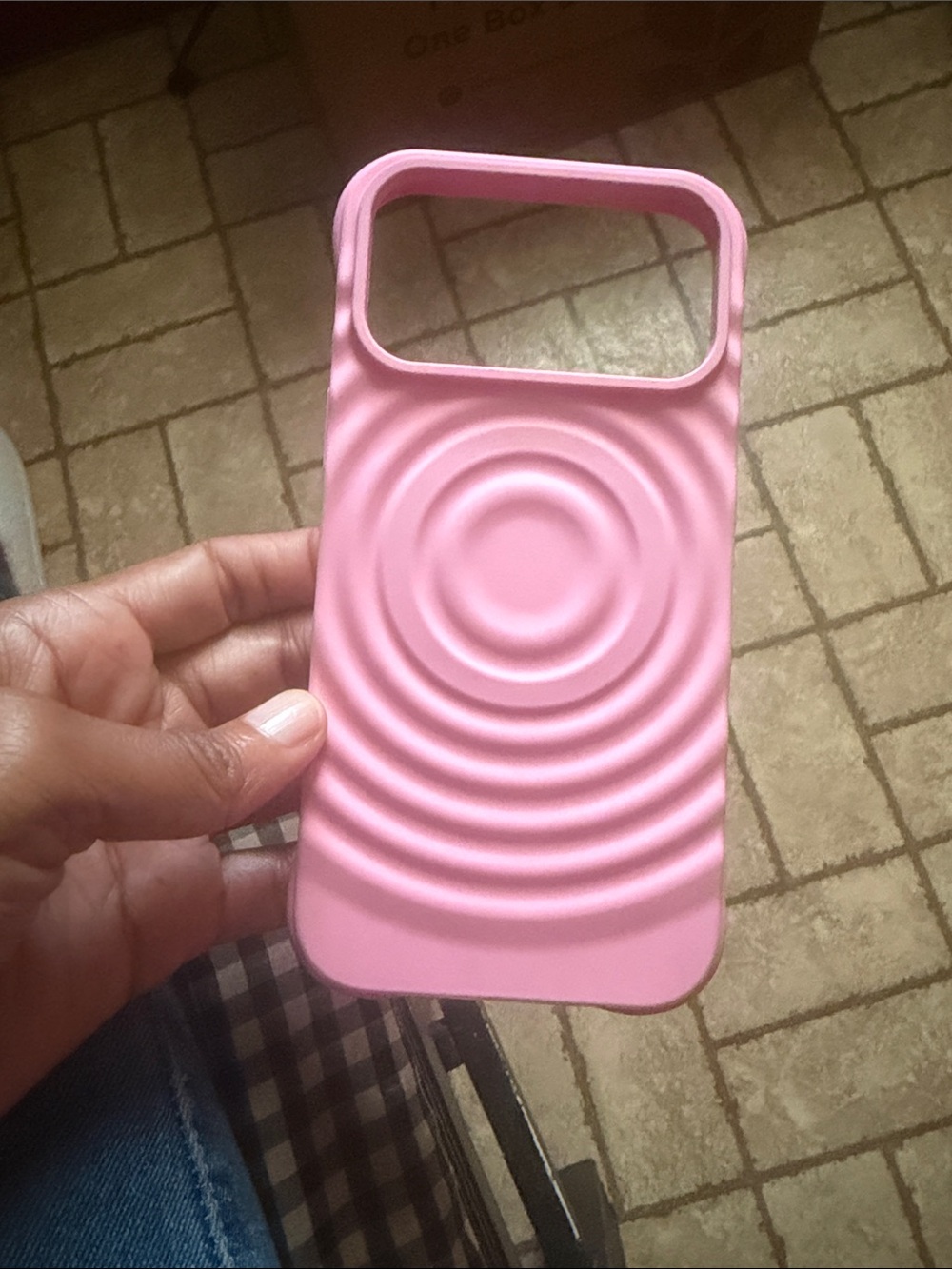 Pink Soft Silicone Ripple Phone Case - Unbranded